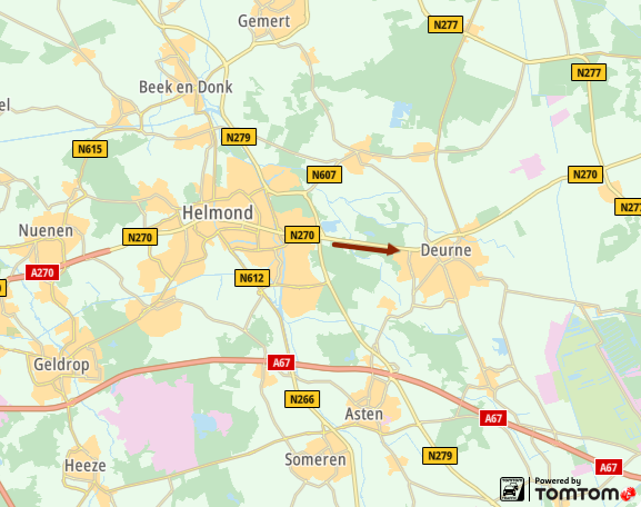 ANWBverkeer's tweet photo. Ongeluk op de #N270 Helmond ► Deurne, bij Deurne. +20 min. https://t.co/Hjtzq6xiJC