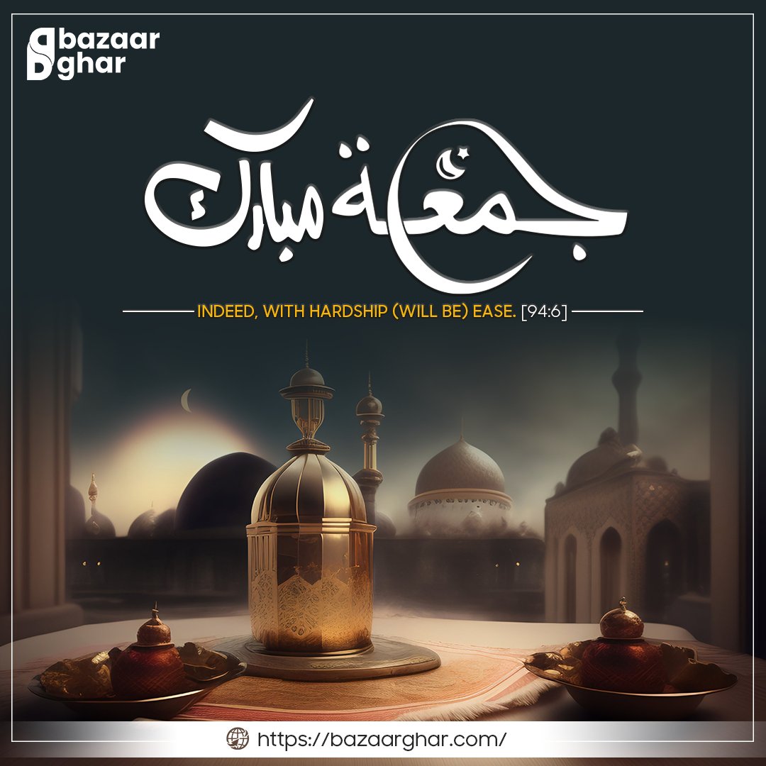 BazaarGharr's tweet photo. Remember, after every hardship comes ease. Have faith in Allah's plan and trust that better times are on their way. Jumma Mubarak! 😇❤️
.
#bazaarghar #JummaMubarak #JummahMubarak #jummahvibe #RamadanMubarak #RamadanKareem #Ramadan #Ramadan2023 https://t.co/15W2pPVXAs