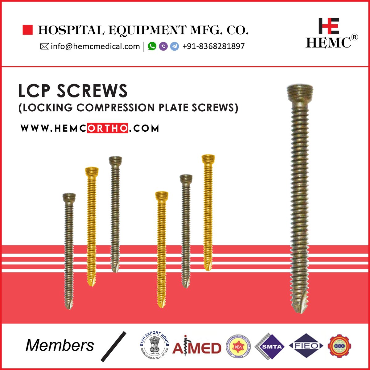 HemcOrtho's tweet image. #lockingplatescrew #lcpscrew #orthopedicscrews #screws #ortho #orthopedics #orthopedicsurgery #orthopedicsurgeon #orthopedicequipment #orthopedicinstruments #orthodontics #orthodontist #neuro #neurologist #spine #spinehealth #manufacturer #exportquality #india #hemcortho