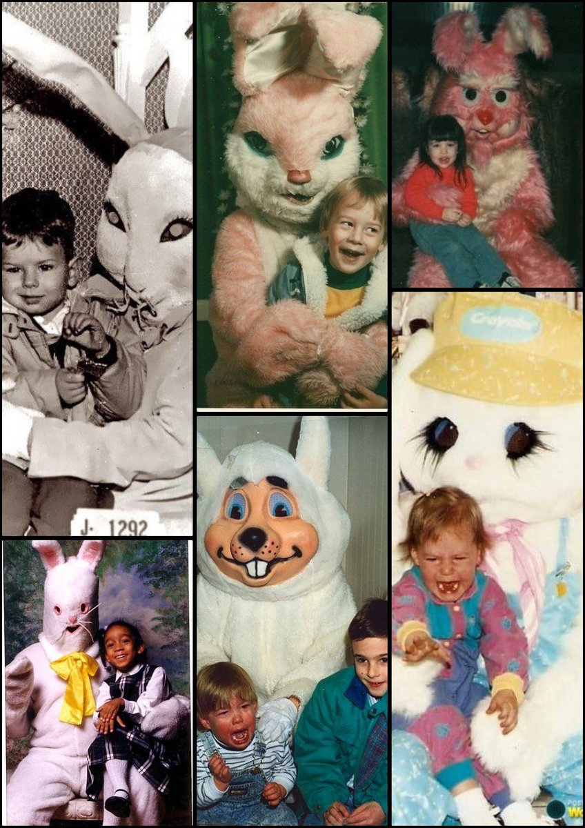 It seems Easter used to be a terrifying ordeal!!  
#MadeMeLaugh 😂🐰