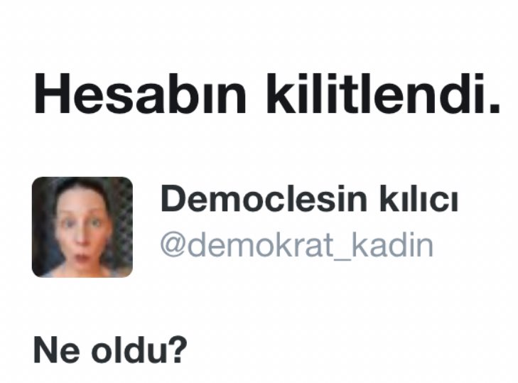 Yardıııııım.
Hesabım kilitlendi
istiyorlar ki hep susalım,
hiç konuşmayalım