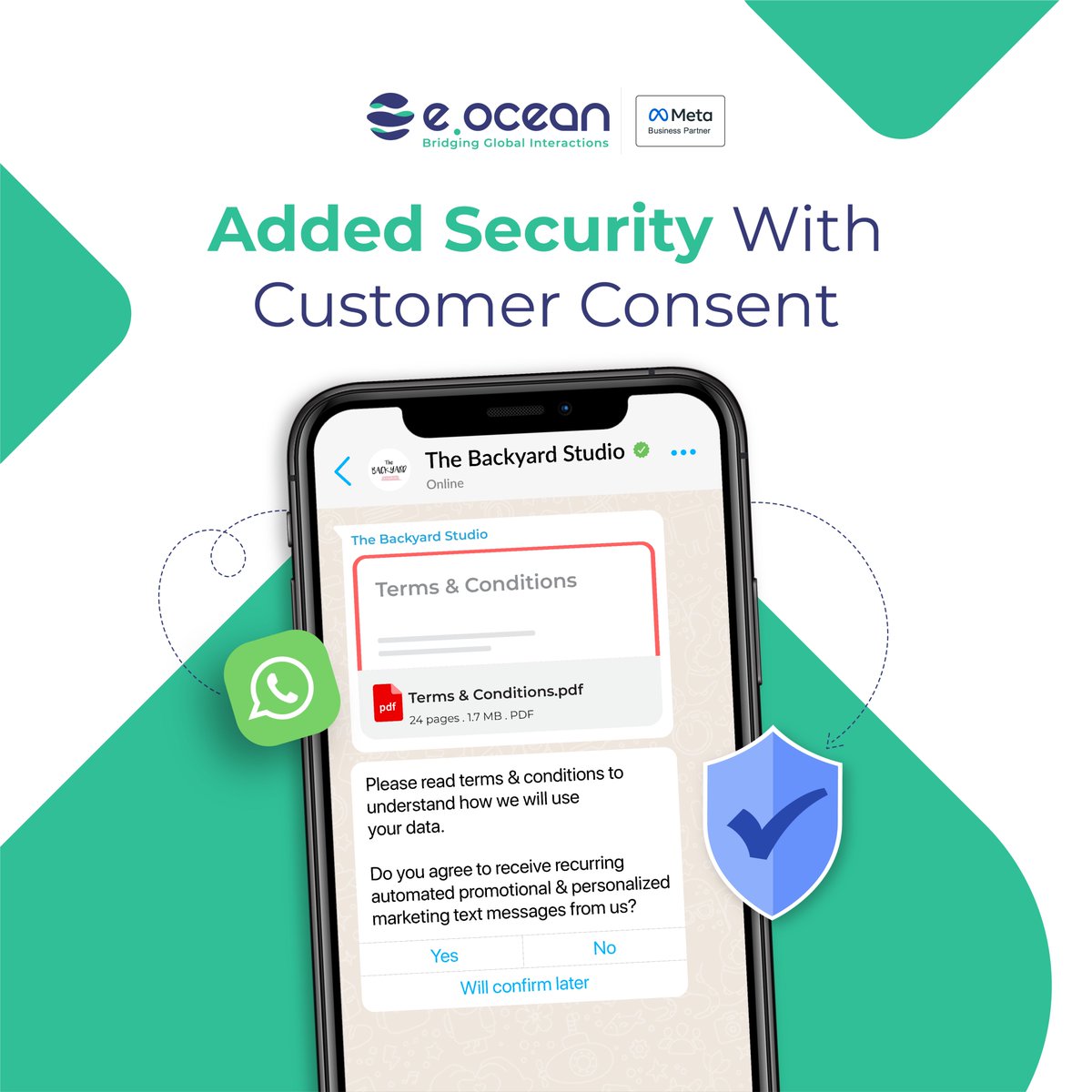 Eocean constantly outsmarts itself with the latest trends and developments in technology while keeping in check all the necessary security measures.

#marketing #security #privacy #technology #whatsappbusinessapi