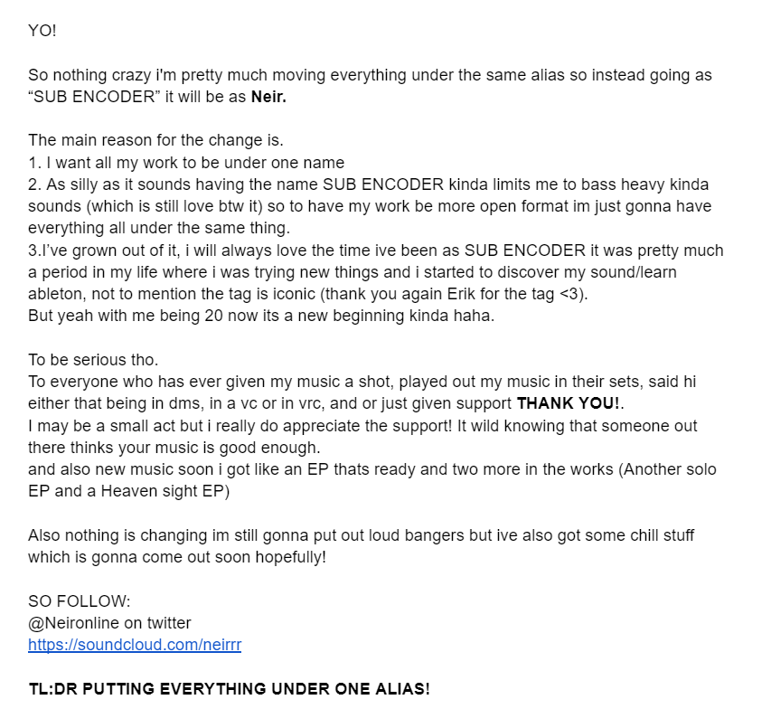 RIP SUB ENCODER Go follow: @NeirOnline! tweet media