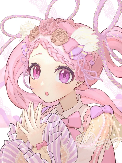 【RTしたVtuber/Vライバーさん描く】一人目:幻逢迷様()たくさん立ち絵があるということで春らしい色味のこちらの姿を描かせていただきました#逢doll 