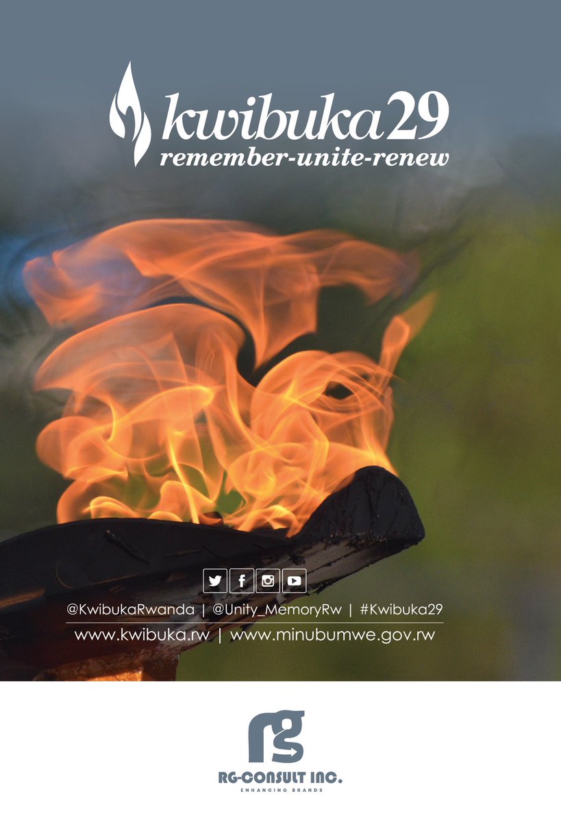 Today #Rwanda and the world commemorate the 29th anniversary of the 1994 Genocide Against the Tutsi. 

It is the beginning of the National Commemoration Week. 

Remember, Unite, Renew.

#Kwibuka29