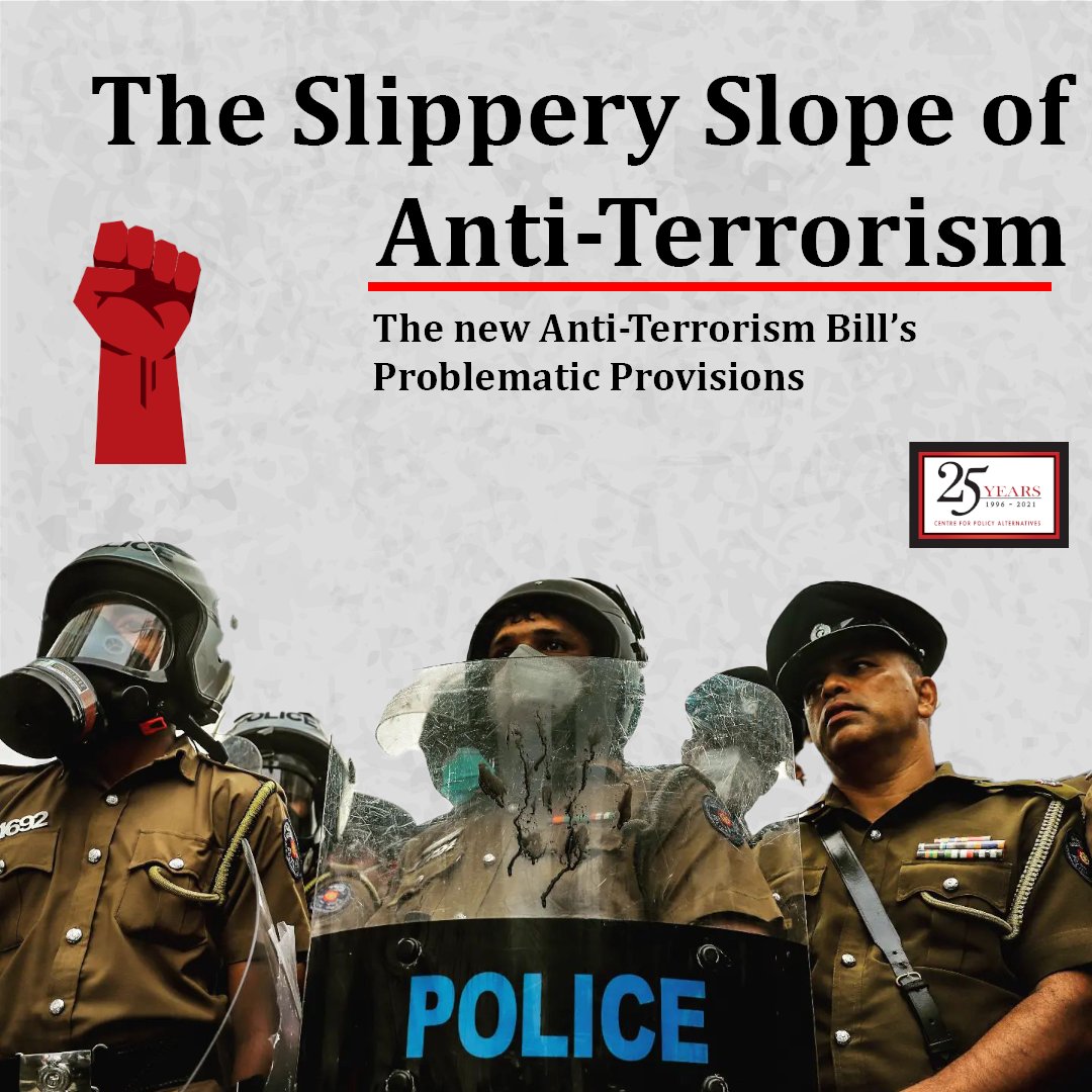 CPASL's tweet photo. The timing of the introduction of the ATA is worrisome as the #government has been using physical force and misusing existing #antiterrorismlaws to #suppress political opposition and limit citizens' #rightstoprotest and assemble. This is a serious concern for #humanrights. https://t.co/7ev57TdtCl