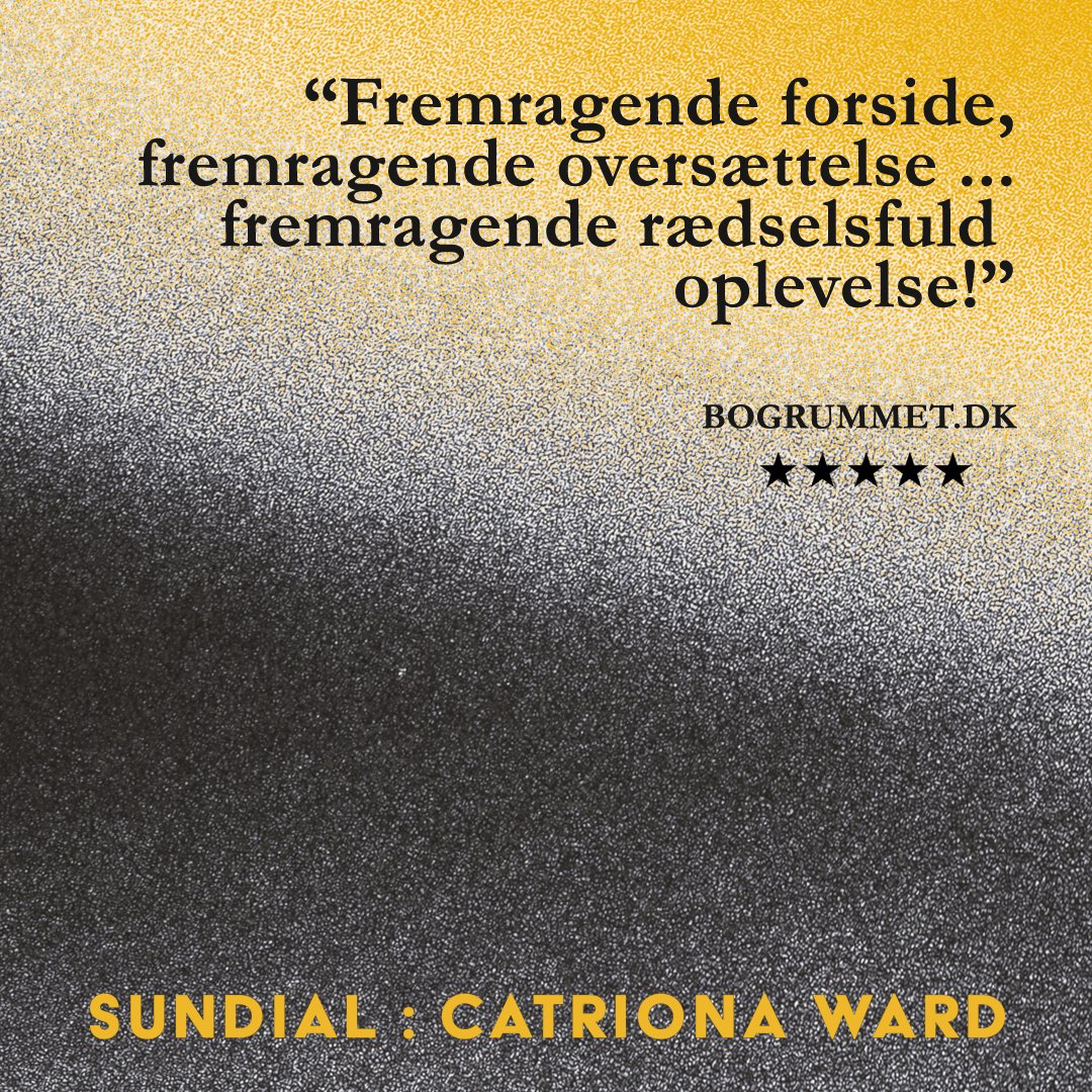 ScreamingRecs's tweet image. Der tikker anmeldelser ind på "Sundial" af @Catrionaward - og de er alle virkelig gode 🧡

Tjek bl.a. anmeldelsen ud på @Bogrummet, som kvitterer med⭐⭐⭐⭐⭐ og bl.a. skriver:

"Fremragende forside, fremragende oversættelse ... fremragende rædselsfuld oplevelse!"