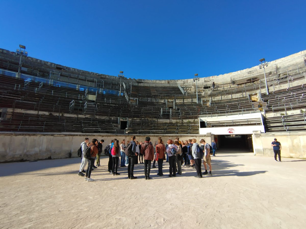 Deciding who to feed to the lions at the arena in Nîmes #TythyClassicsMFLTrip
