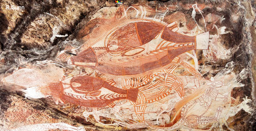 Good morning friends! Today we are flying to the antipodes to meet a unique country for rock art: Australia. Come on in!

Rockshelter: Nawarla Gabarnmang
Place: central-western Arnhem, Northern Territory (Australia)
Motif: Fish
Chronology: From the Palaeolithic and far beyond