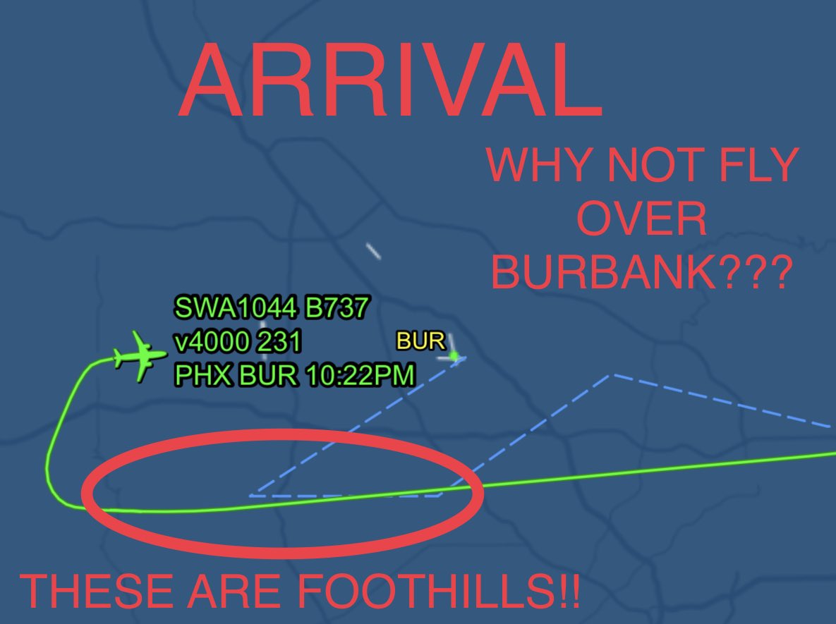 burbairisevil's tweet photo. @ElevateBur @fly_BUR WHY DOES BURBANK AIRPORT with NEARLY 4,000,000 COMPLAINTS owned by @fly_BUR  @MyGlendale and @PasadenaGov @BurbankCA still send VERY VERY LOW, concentrated jets on every ARRIVAL AND DEPARTURE away from their cities and targeting the Studio City MOUNTAINS AND HILLS 24/7?  @FAANews https://t.co/AWYQQdXuZP
