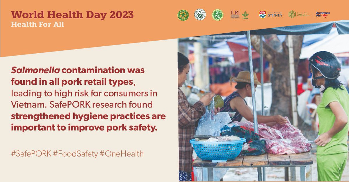 chinguyencomms's tweet photo. #WorldHealthDay #SafePORK #FoodSafety #OneHealth @ILRI @ACIARAustralia @CGIAR https://t.co/5U5gK48hb2