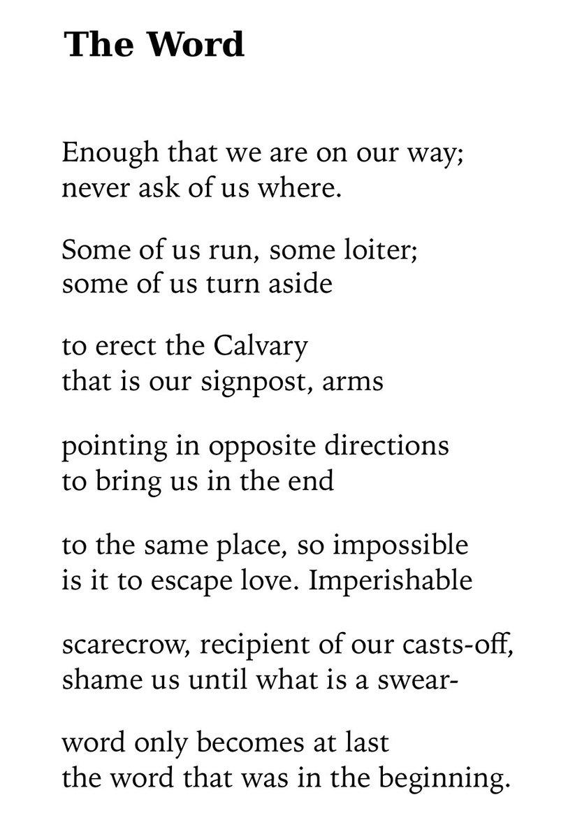 Ar gyfer Dydd Gwener y Groglith…
For Good Friday…
‘The Word’ - #RSThomas
(Laboratories of the Spirit, Macmillan) 
#DyddGwenerYGroglith #GoodFriday