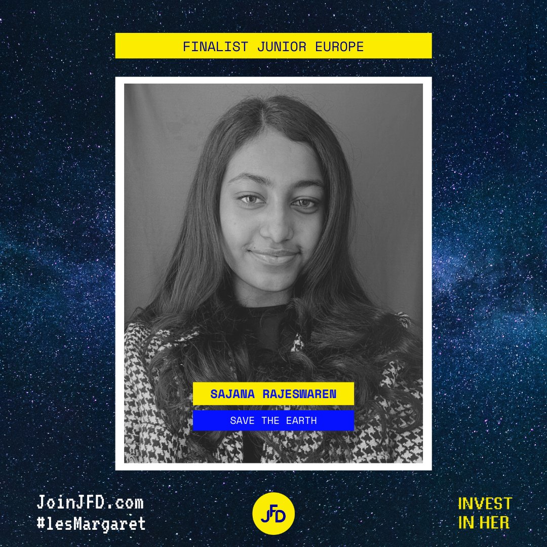 joinjfd's tweet photo. Le 17/04, qui succèdera à Allyah Semiai #Kidshare, Margaret Junior Europe 2022 ?
🇫🇷 Aya LAKHEL #Pointex 🎓
🇫🇷 Sajana RAJESWAREN #SaveTheEarth 🌍
🇫🇷 Inaya YOGA #Youngsess 📚
Découvrir les profils des finalistes de la promotion #InvestinHer https://t.co/24yjkBsuqj https://t.co/n7EAJiiLII
