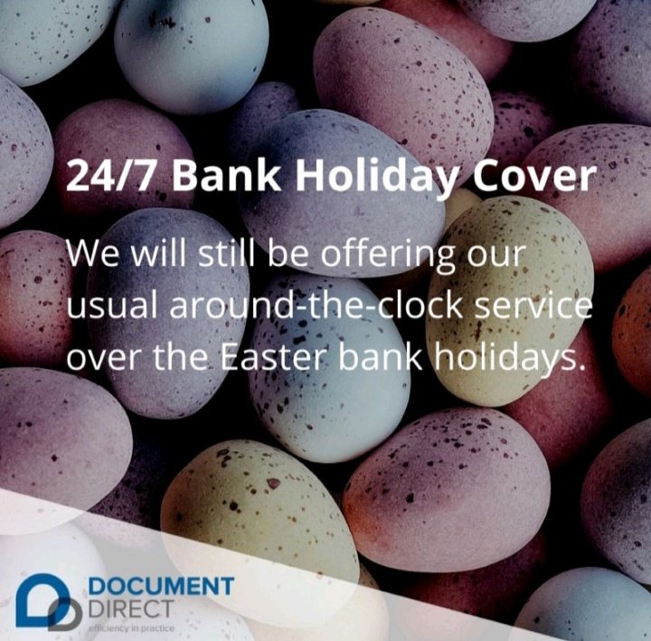 DocumentDirect's tweet photo. Need typing support over the Easter holidays?
We're here to help 24/7.
helpdesk@documentdirect.co.uk
#Typing, #documentproduction and electronic #court #bundles https://t.co/zGKSWvo3fc