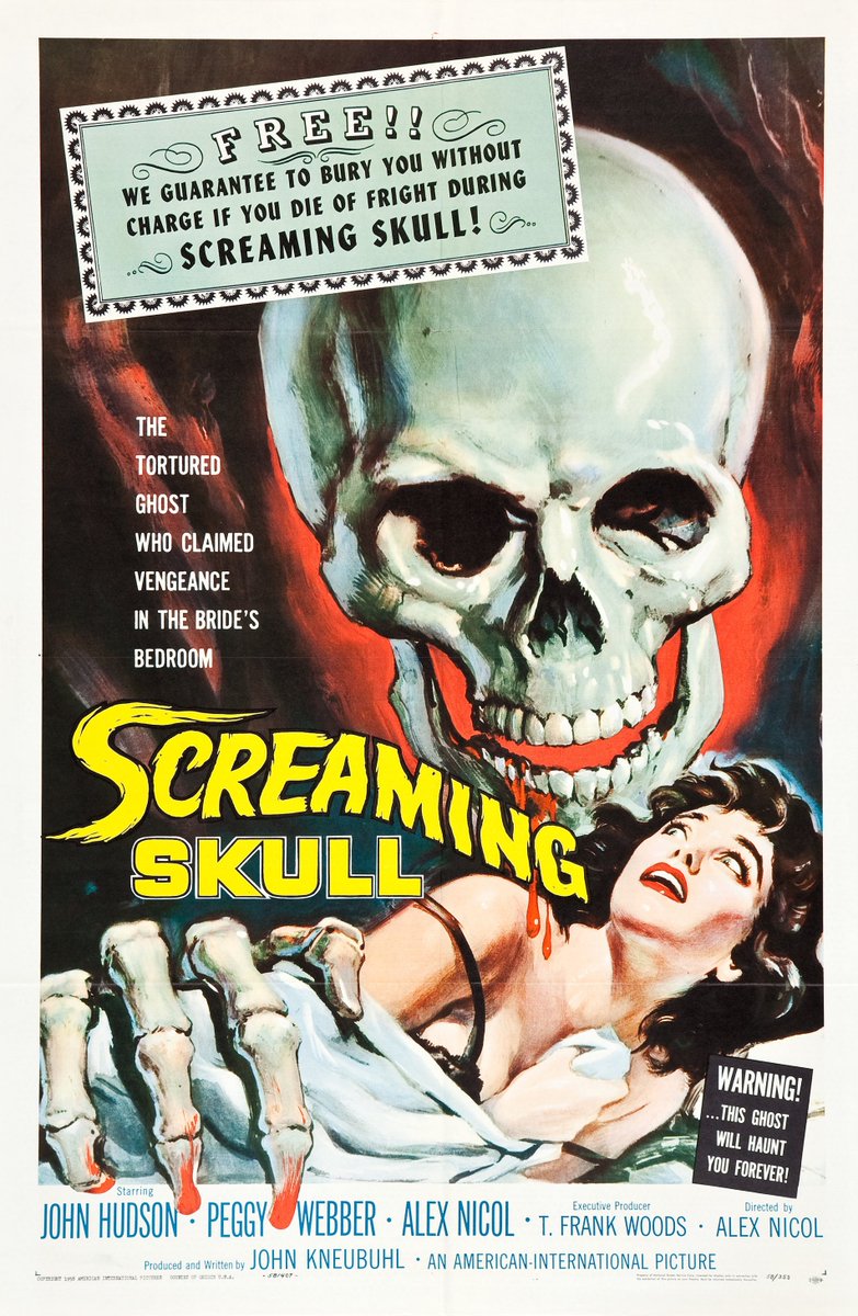 Screaming Skull (American International, 1958)
One Sheet (27' X 41')
.
#TerrorByNight #ScreamingSkull #AmericanInternationalPictures #ClassicHorror #VintageHorror #MonsterKid
.