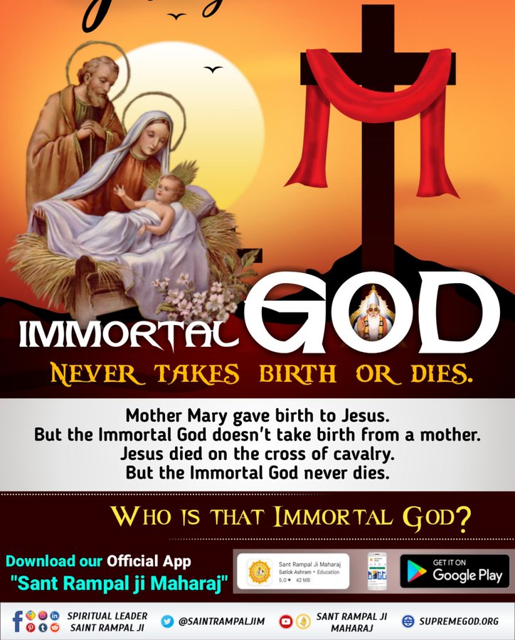 #FactsAboutJesus 🌾🌾🌾🌾🌾 Supreme God Kabir never take birth from mother's womb.