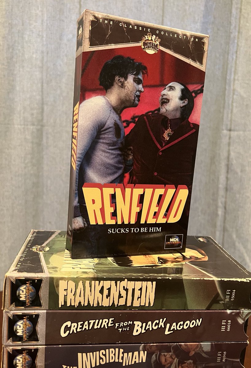 FlashbackVideo_'s tweet photo. Pretty stoked with how this turned out, even more stoked for @renfieldmovie!
.
.
.
.
.
.
#vhs #customvhs #universalmonsters #RenfieldMovie #vhsart #nostalgia @buddboetticher @NicholasHoult https://t.co/8xeuxlhInt
