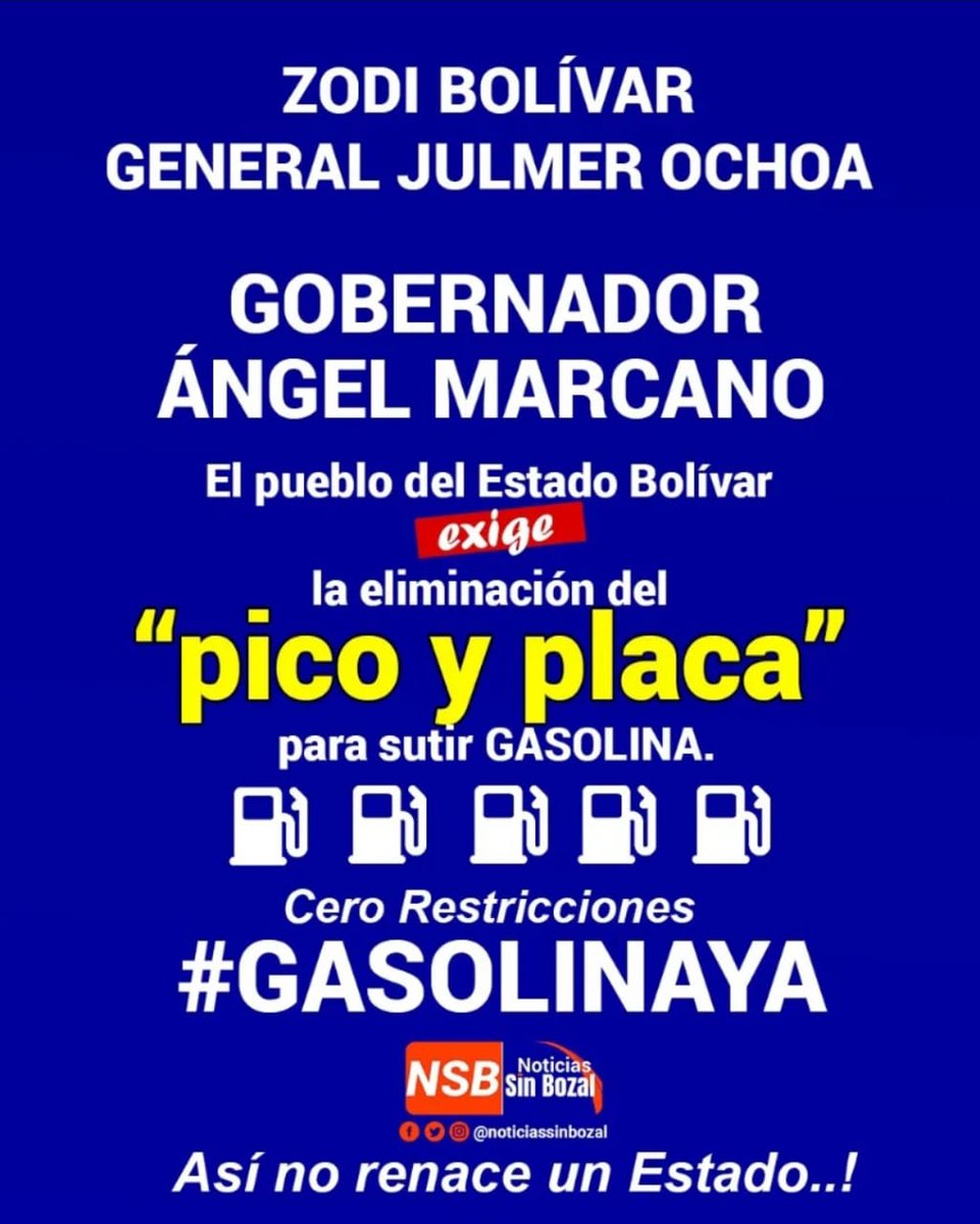 guardianesg's tweet image. #Guayana Exige que se elimine el pico y placa para surtir #Gasolina @amarcanopsuv @NicolasMaduro