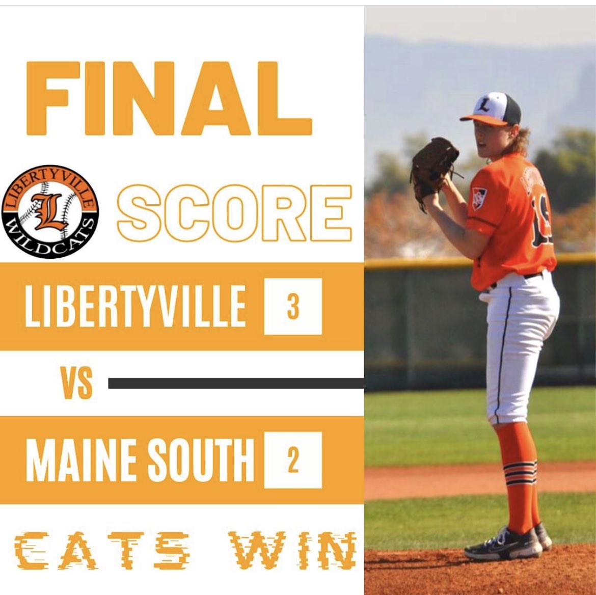 <a href="/JustinBenes1/">Justin Benes</a> dominated the Maine South lineup tonight and picked up the win. 🧡⚾️🖤