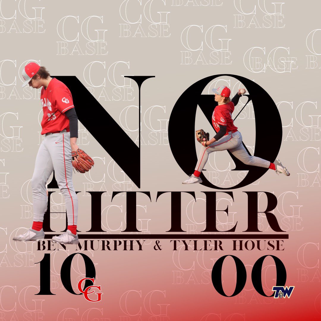 cg_baseball's tweet photo. A combined no hitter for the pair. https://t.co/i3RouvgDoC