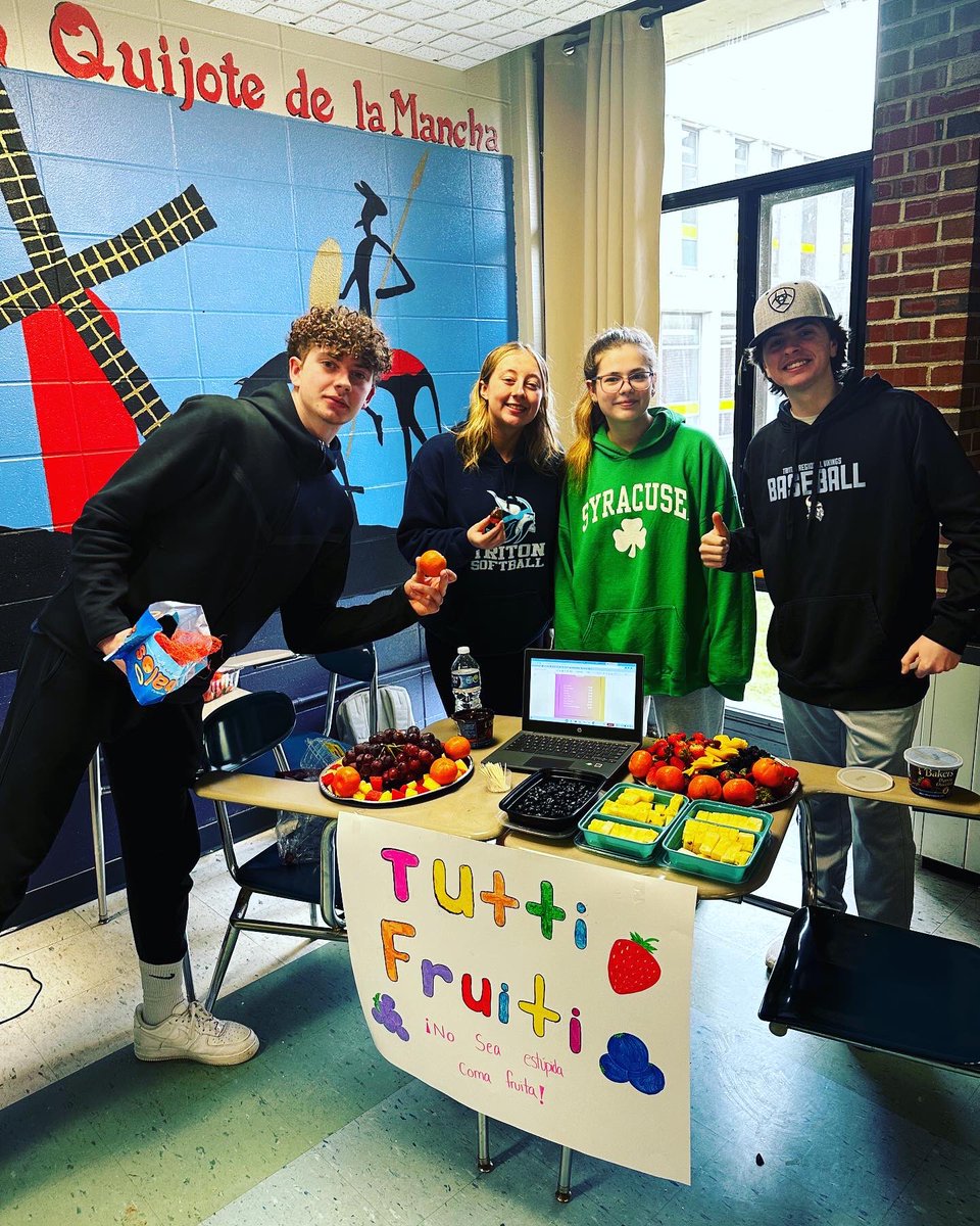 Ms. Cassassa’s classes have been practicing their spoken Spanish with a food store simulation in class.  It was so much fun watching students go to the market! #proficiency #languagelearning #tritonvikings