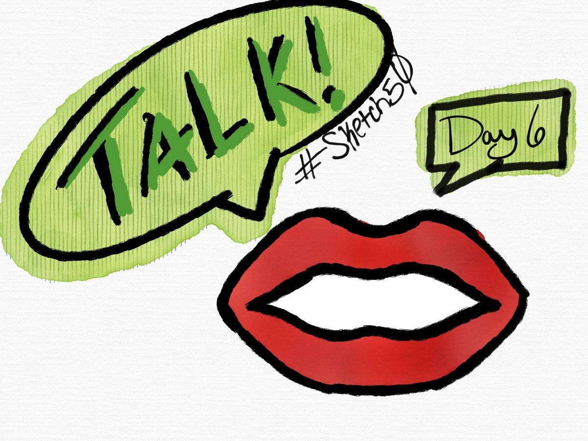 Day 6: Talk/Discuss 🗣️
Sketched in #Sketches by @Tayasui_apps 
#Sketch50 #EveryoneCanCreate