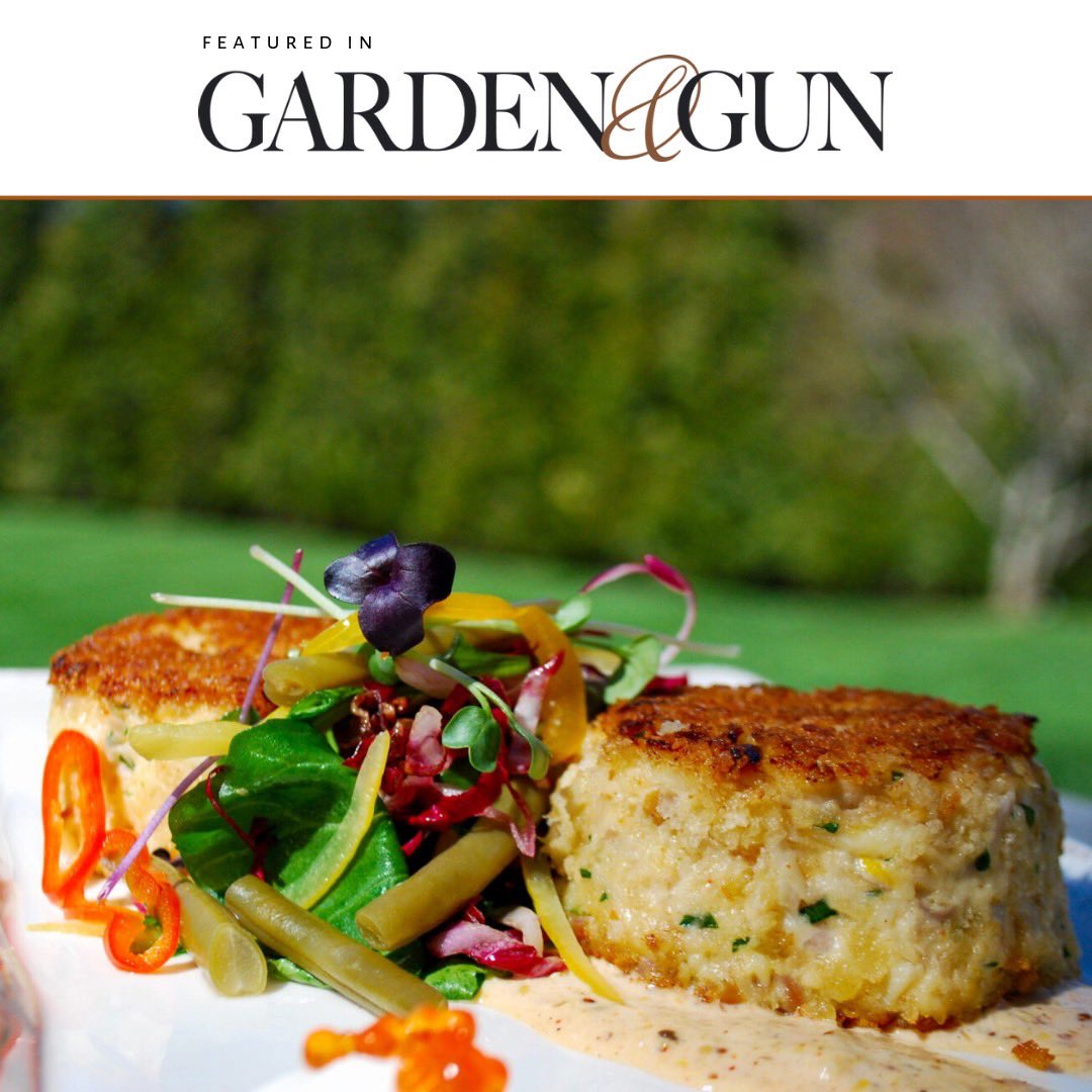 "In this dish, executive chef Jeff Carter of Dancing Bear Lodge and Appalachian Bistro in Townsend, Tennessee, brings the sunny Gulf Coast, where he was born and raised, and the highlands of Appalachia, where he practices his craft, to the table."

#GardenAndGun #DancingBearLodge