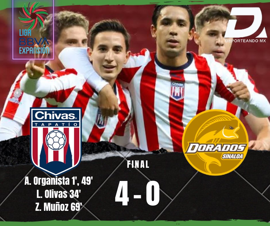 #Tapatío acaba de ganarle 4-0 a #Dorados en la #LigaExpansion #LigaBBVAExpansion