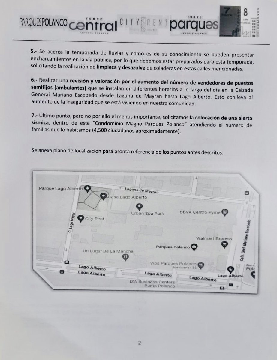 ParquesPolanco8's tweet photo. @AlcaldiaMHmx @jupagugo @AlessandraRdlv @TaniaLariosMX @DiegoConcejalMH @DairenPR @AltagraciaMG1 @mauriciotabe requerimos acciones en #Granadas de @AlcaldiaMHmx
• Alumbrado Público
• Atender parque Lago Alberto
• Reforzar Seguridad #QuieroSentirmeSeguroEnMH
• Riego Camellón Lago Alberto para adoptarlo
• Desazolve
• Aumento de Ambulantes drásticamente 
• Alerta Sísmica https://t.co/p0zbnpNgjv