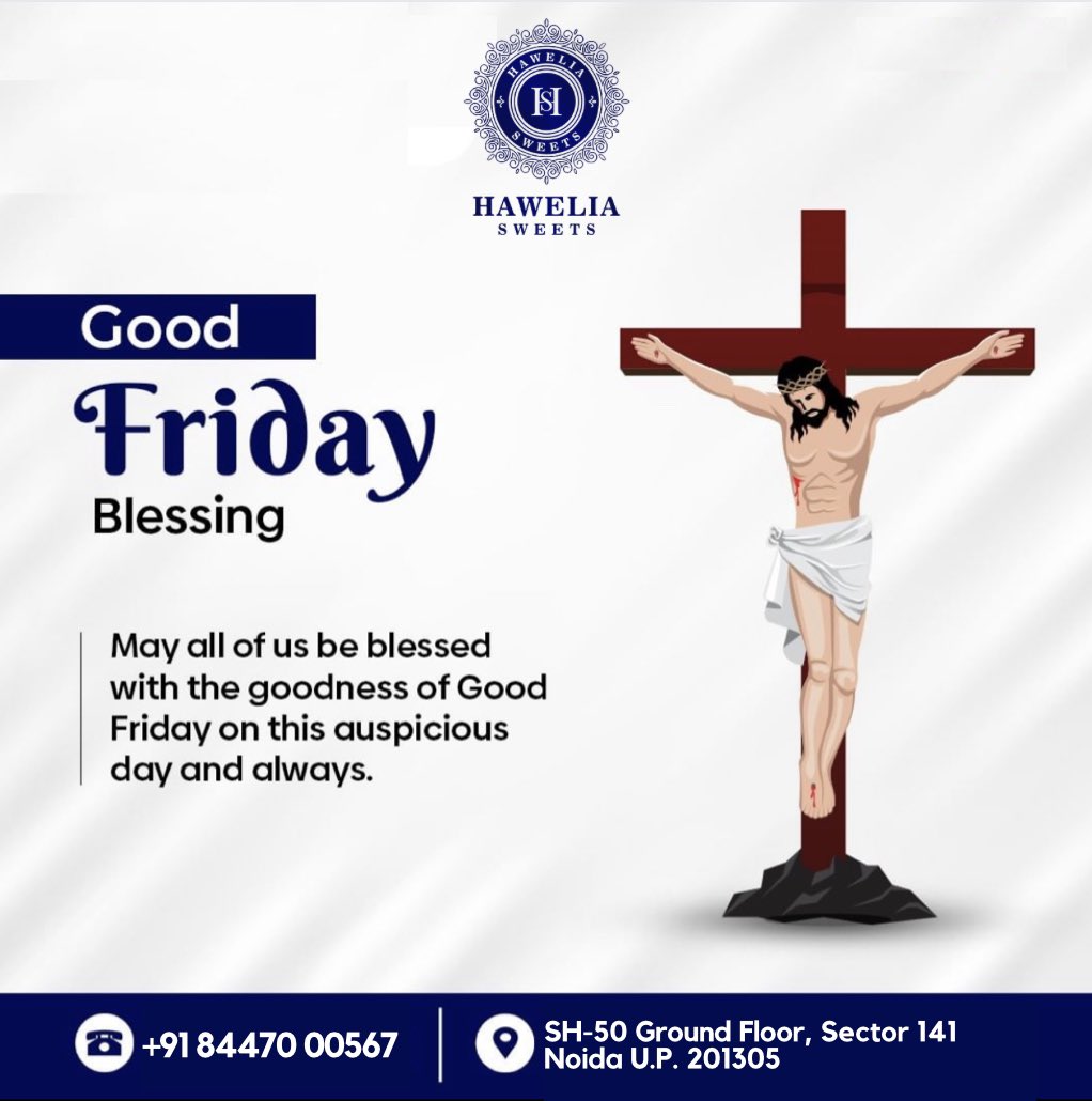 HaweliaSweets's tweet photo. Wishing you a blessed Good Friday filled with love and hope.
.
#goodfriday #happygoodfriday #restaurant #baker https://t.co/7U1dOAOHqX
