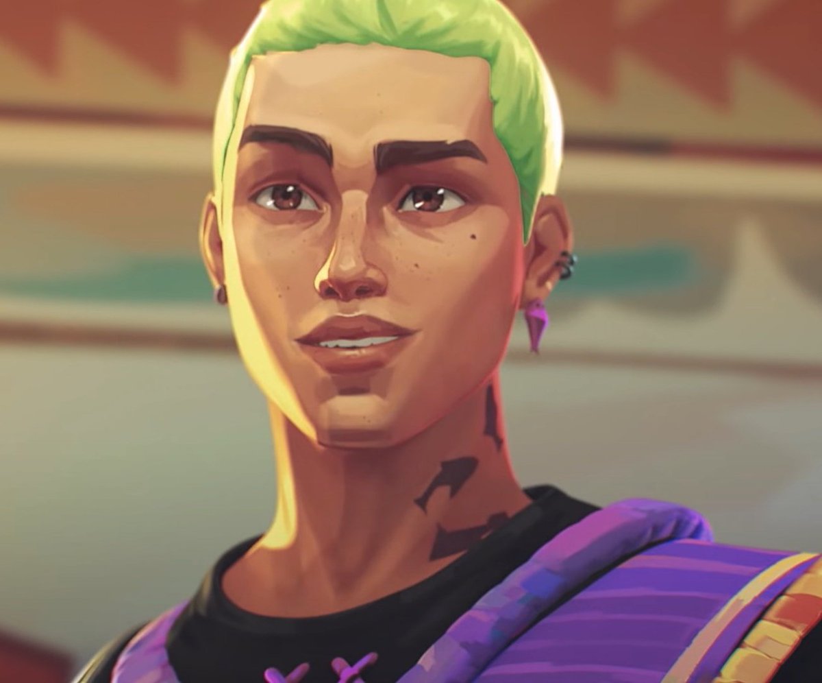 lloizee's tweet image. Qrt the character vs how you drew the character 💚🦎 
#VALORANT