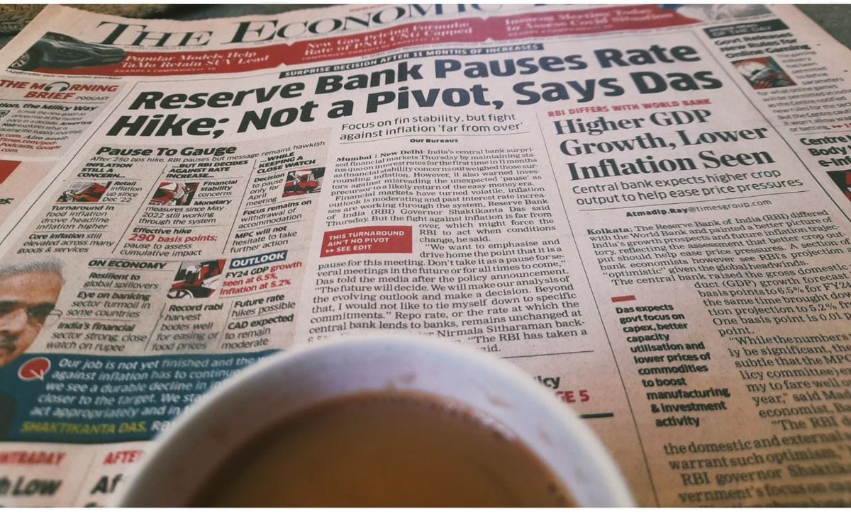 DGsmallCaps's tweet photo. Holiday should always start like this 🍵 +Newspaper=Full of Gyan👨 https://t.co/B79m8JqlwS