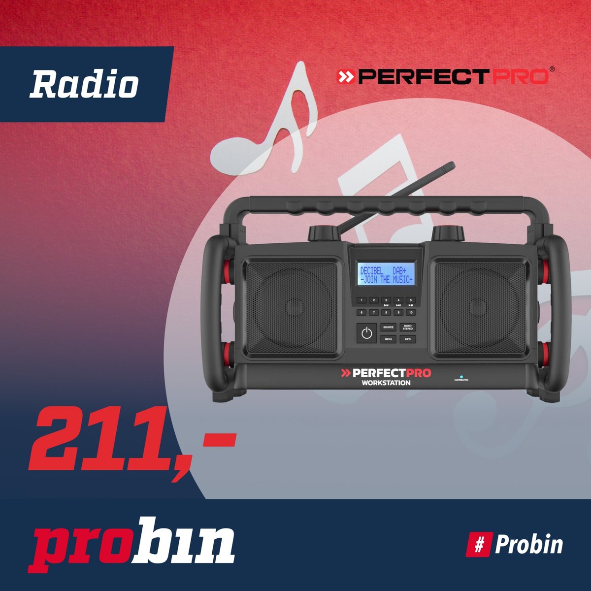 InfoMelse's tweet image. Krachtige bouwradio die zowel binnen als buiten sterk presteert. Multifunctioneel: deze FM- en DAB+ radio verander je eenvoudig in een bluetooth speaker om jouw eigen playlist af te spelen. Ook als powerbak te gebruiken via USB-poort!  p1e.nl/_4C_