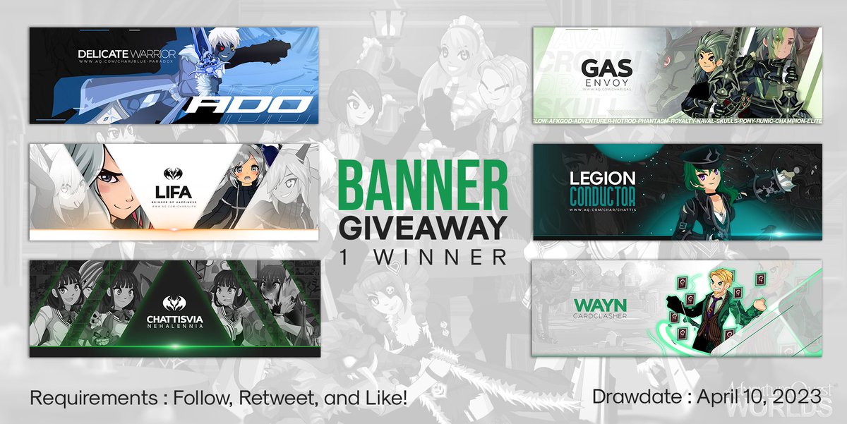 🟢Art Banner Giveaway🟢

Requirements: Follow, Retweet and Like!
Draw date: April 10, 2023 
1 Winner of a Banner art from me 🎨

you can fully request any style you want!
Thanks, and Good luck!