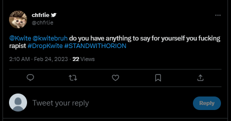 iAmFunnee's tweet photo. @chfrlie do you have anything to say for yourself you fucking accuser? #dropkwite mfs, you left this idiot out https://t.co/cjkIHLtWzT