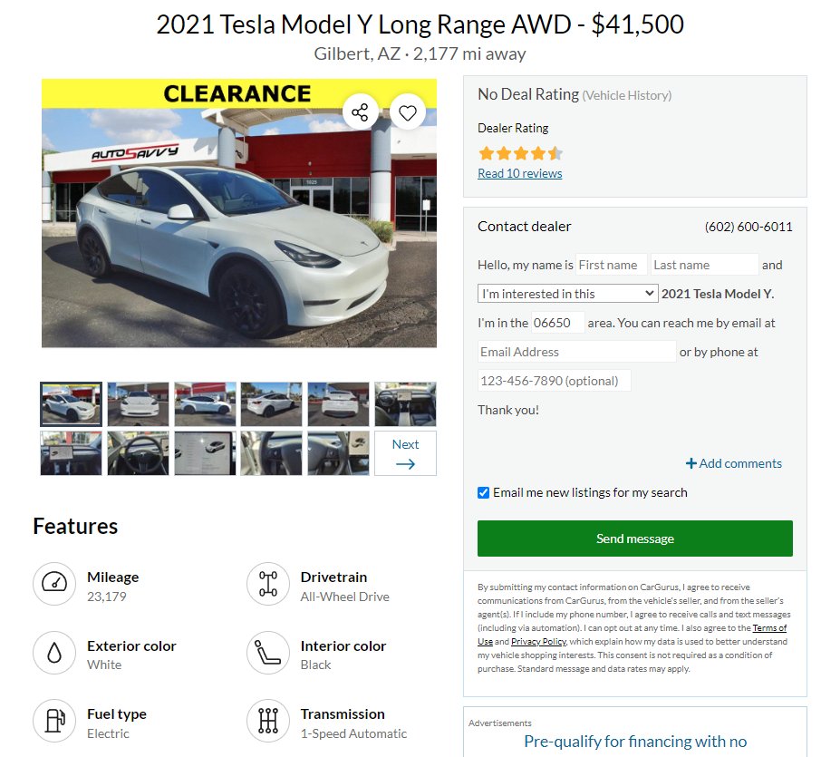 beyerch's tweet photo. UNLIMITED #Tesla demand....
#TSLA #TSLAQ $TSLA $TSLAQ #usedcars #demandcliff https://t.co/Vvq4oyiTsy