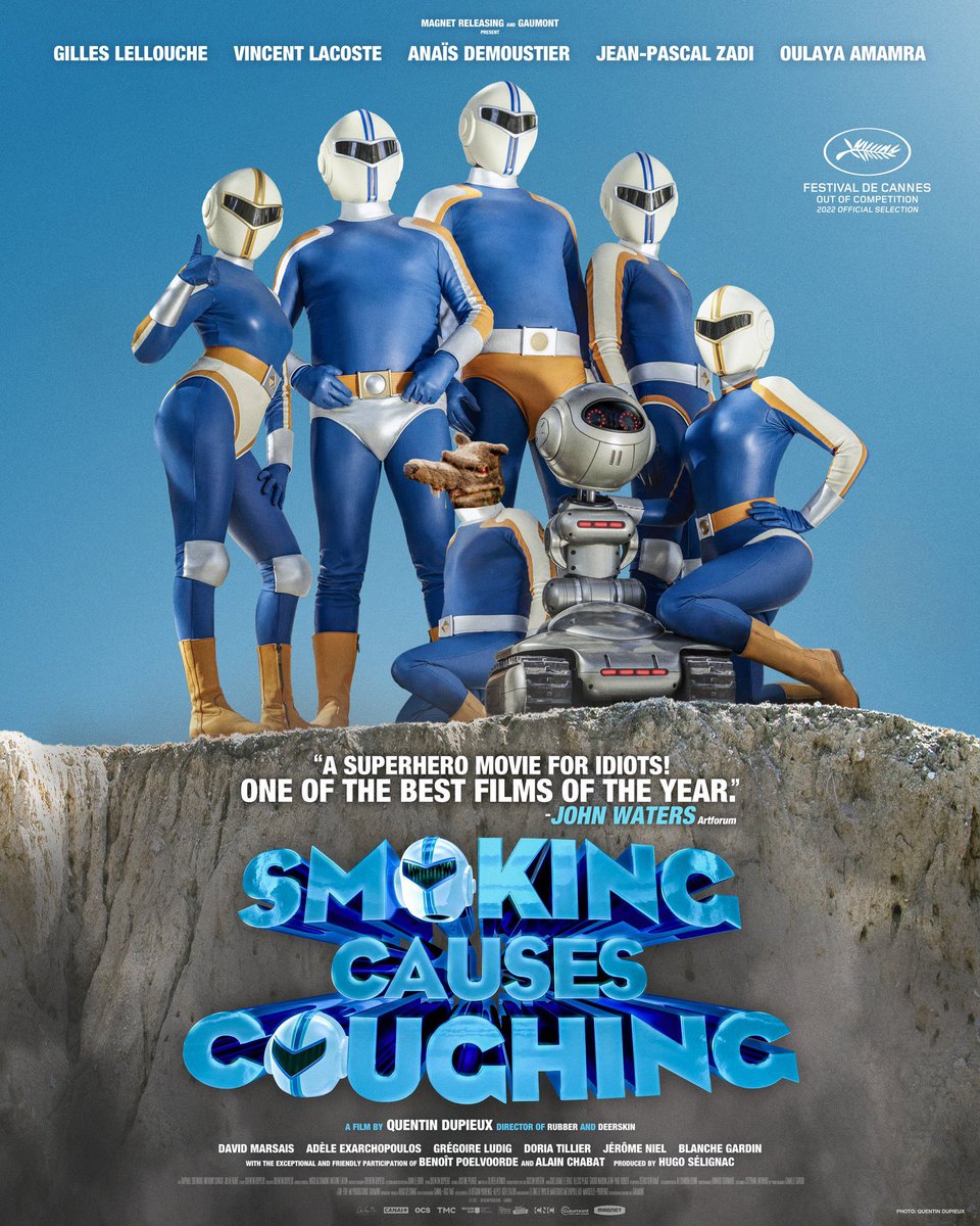Quentin Dupieux’s latest #SmokingCausesCoughing is a wildly bizarre, yet touchingly sad, dark comedy anthology film unlike anything you’ve ever seen… And, believe it or not, The Tobacco Force is the perfect cure for all of our superhero fatigue! 

Bless you @oizo3000 🚬