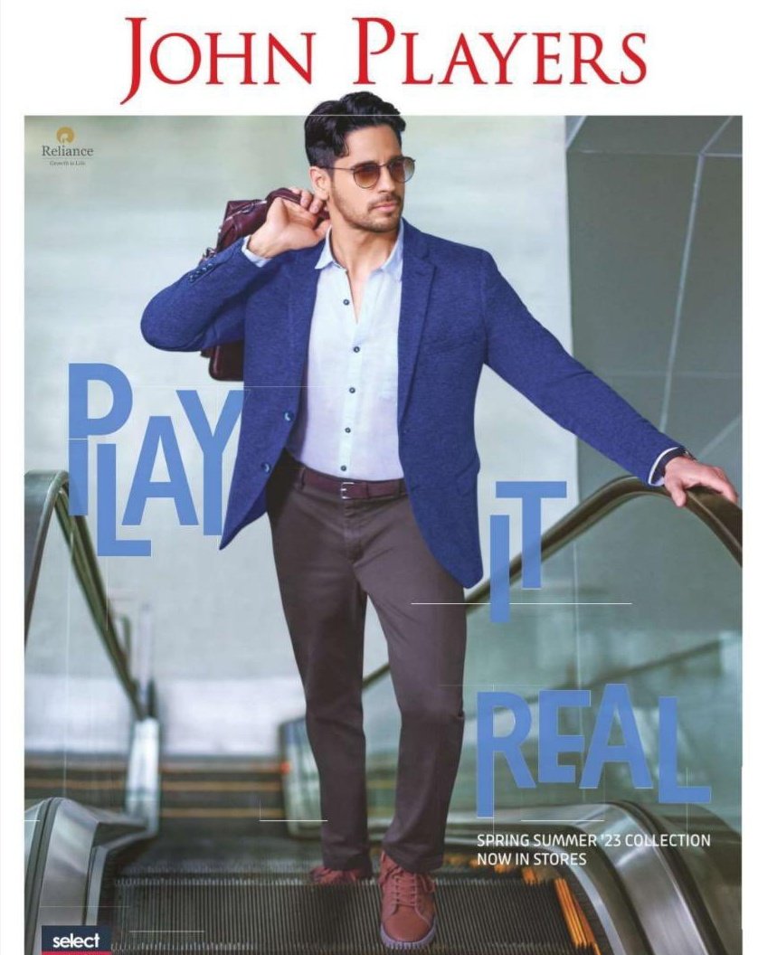 #SidharthMalhotra became new brand Ambassador of #JohnPlayers....