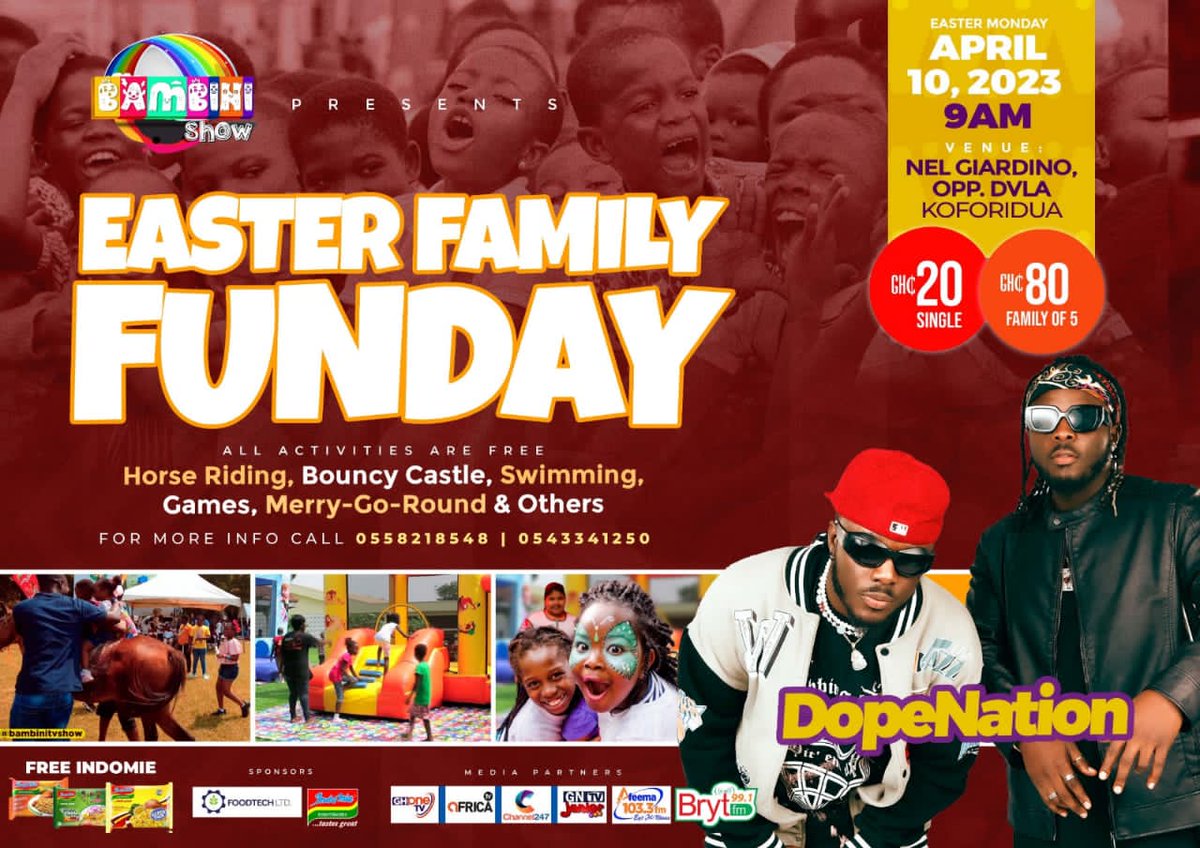 bambinitvshow's tweet photo. @ajsarpong All family gathering at Koforidua for Family Funday at Nel Giardino opposite DVLA Koforidua. https://t.co/xHFXmkLPjV