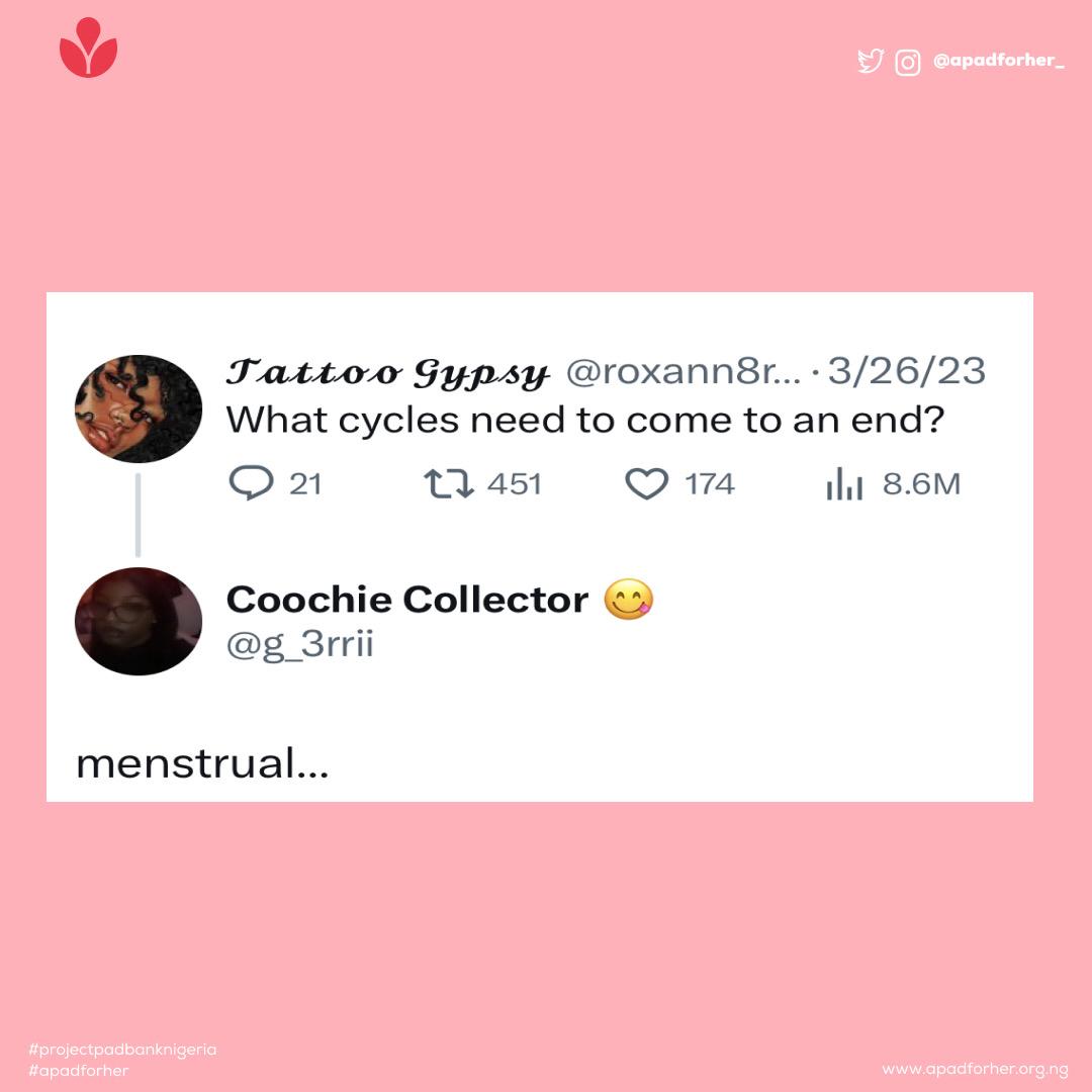 apadforher's tweet photo. Laughing through the pain: the period meme edition.😭😂😂
To the monthly inconvenience we can all laugh about.🥂🥂🥂
#APFH
#PeriodMemes
#PeriodHumor
#MenstruationHumor
#MenstrualMemes
#CrampsLife
#BloodyTimeMeme
#ThatTimeOfTheMonth #memecompilation
#lol
#meme
A Thread. https://t.co/X7D9yoaIo2