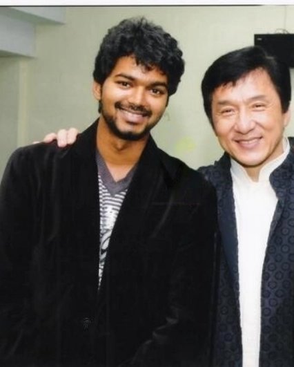 ChennaiTnvfc's tweet photo. Happy birthday GOAT🐐
@EyeOfJackieChan @actorvijay 
#ThalapathyVijay #JackieChan https://t.co/8aDXoQZgy8