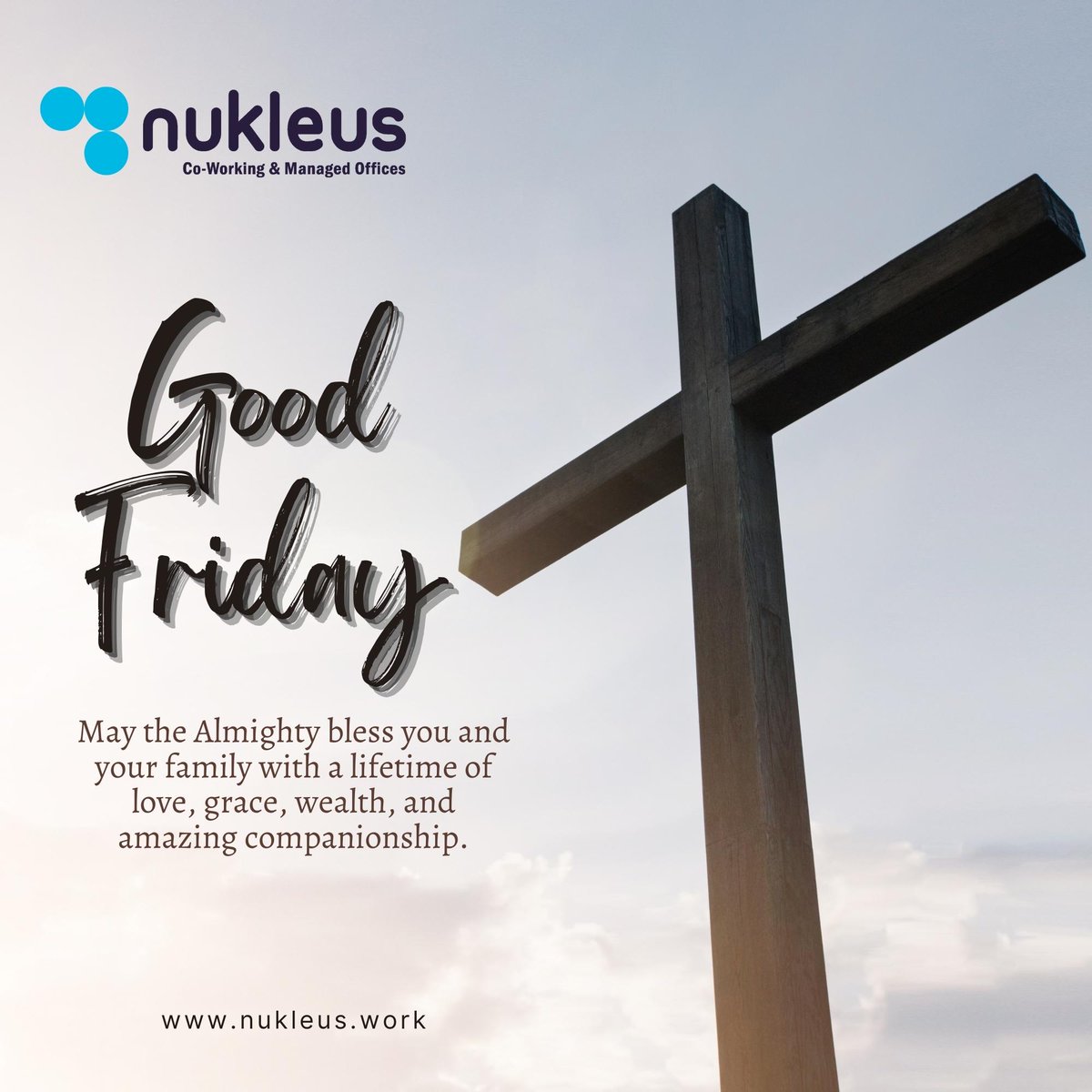 NukleusC's tweet photo. Wishing you all a blessed and beatified Good Friday with the hope that God's great love will remain unchanged for you.
Have A Blessed Good Friday.
#goodfriday #goodfriday2023 #HappyGoodFriday #nukleus #coworkingspace #coworkers #shareandwork #workincoworking #worksharespace https://t.co/lAqC7Wc657