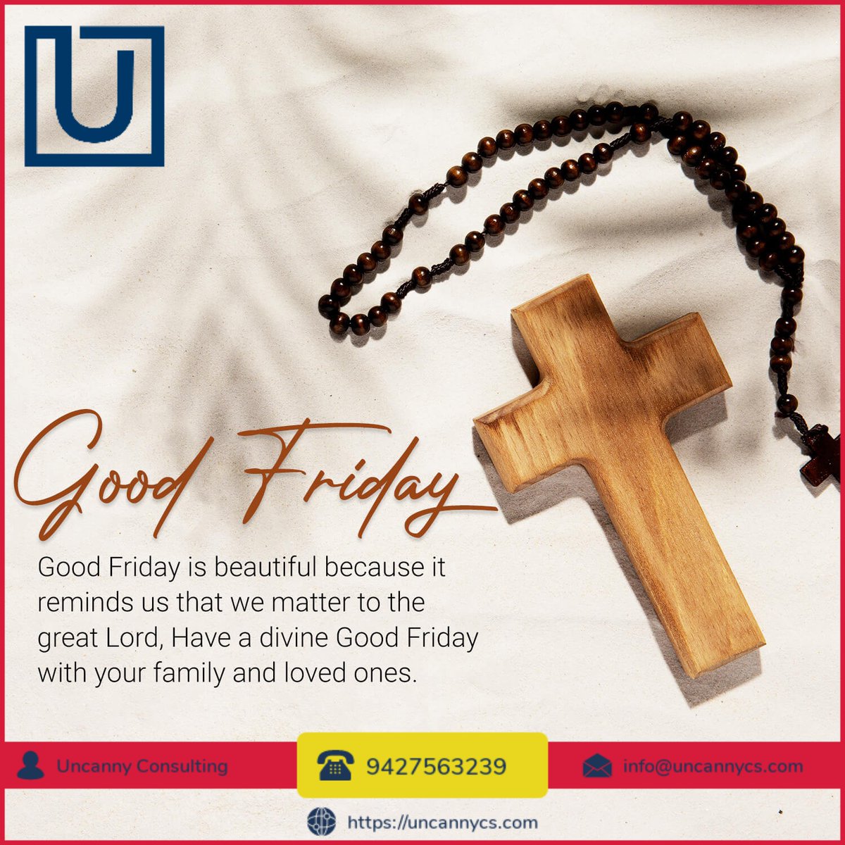 May the sacrifice of Jesus on the cross inspire us to be kind and compassionate to others.𝐆𝐨𝐨𝐝 𝐅𝐫𝐢𝐝𝐚𝐲 ⛪️
#GoodFriday #GoodFriday2023 #FactsAboutJesus  #Uncannycs