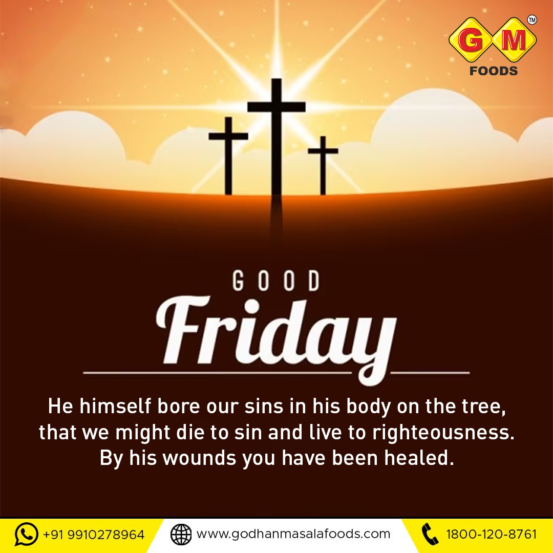 godhanmasala's tweet photo. On #GoodFriday, let the spirit of compassion, forgiveness and empathy guide our path. 

Let there be kindness, peace and humanity, all around us.

#GoodFriday2023 #trending2023 #ApnaSwaad #gmmasale https://t.co/1xzFRvtyPj