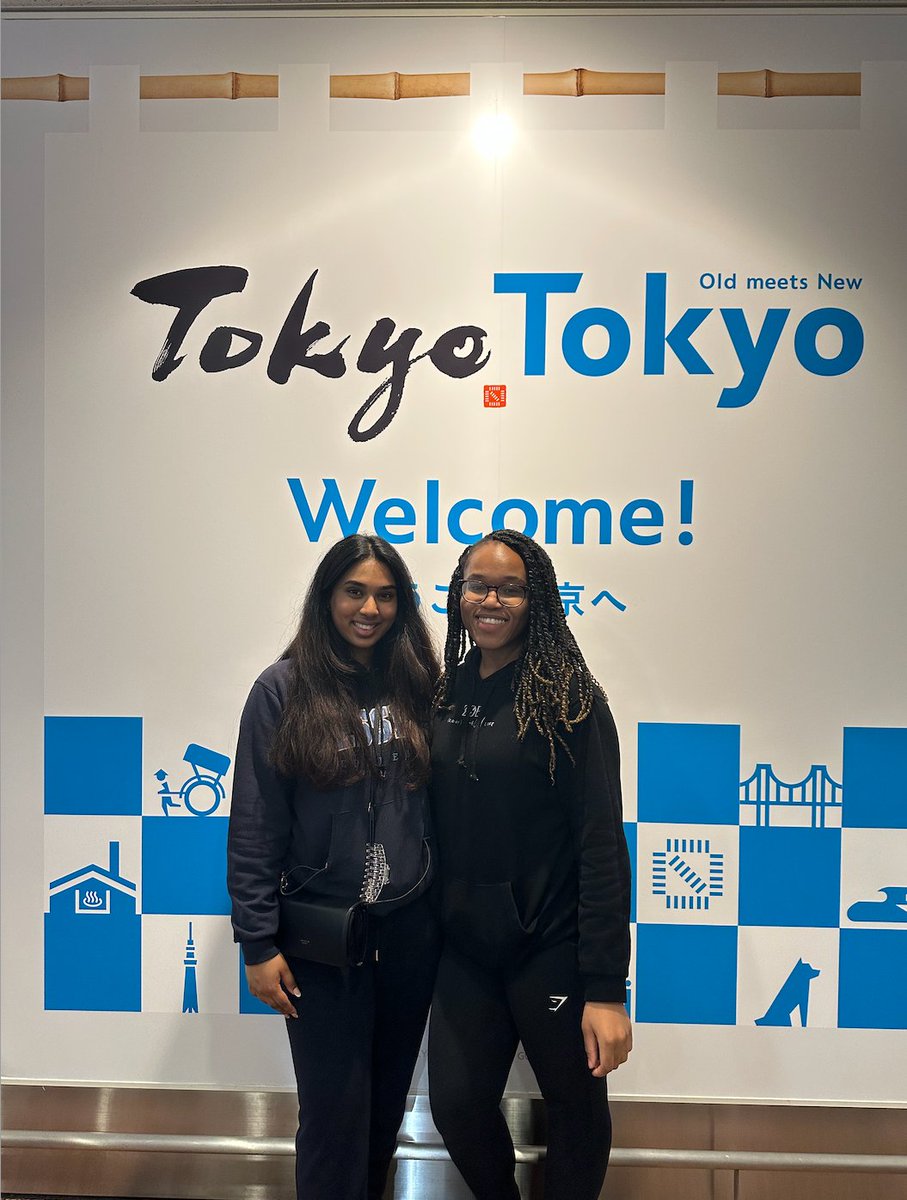 Youth7UK's tweet photo. Our next set of delegates @reneekapuku and Loshini have finally arrived in Tokyo for the #Y7Summit! 💫 https://t.co/RsiD4qDsPW