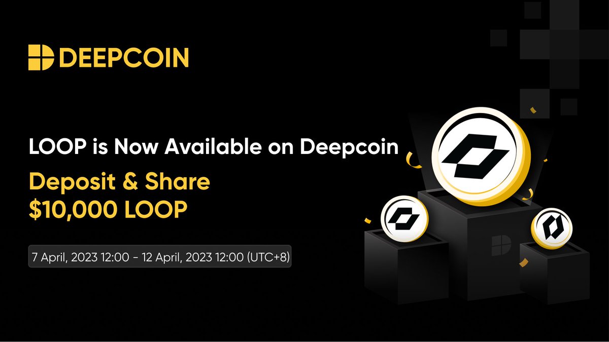 Deepcoin_Daily's tweet photo. Deepcoin &amp; @LoopNetwork3 Trading/Deposit Competition is Coming 🎉🎉
 
🏆 10,000 $LOOP 
⏲️12:00, 7 April–12:00, 12 April (UTC+8)

3 activities included, finish tasks &amp; split the rewards!    

Event details:  
https://t.co/iC91NhEzw7

 #Airdrop #COMPETITION https://t.co/whqqbX6hw0