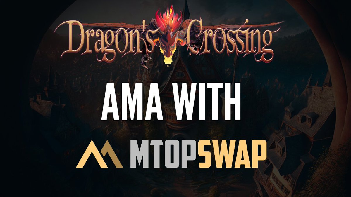 DragonsCrossing's tweet photo. Make sure you check out the AMA that will be hosted on Twitter today by @MtopSwap

⏲️: Friday, April 7 @ 7 PM Eastern
🔗: https://t.co/6A1PKB3IsJ https://t.co/12jObovSDI