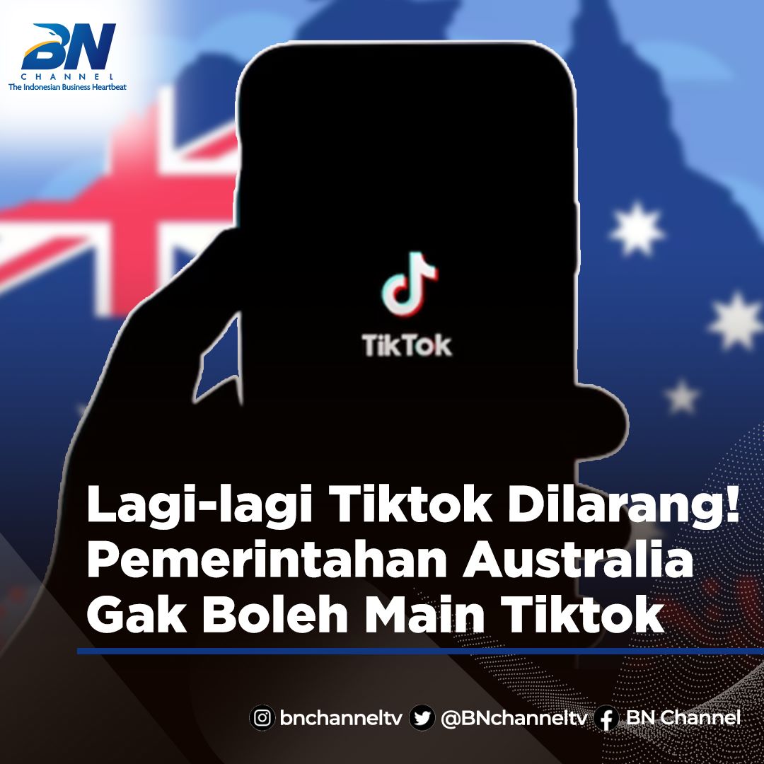 BNchanneltv's tweet photo. Nambah negara yang blokir TikTok nih, emang sebegitu bahayanya ya? 🤔

Mengikuti negara sekutunya, Australia ikut melarang penggunaan TikTok di daerah pemerintahannya. Alasan keamanan yang menjadi landasan TikTok dilarang oleh negara tersebut.
#tiktok #blokirtiktok https://t.co/yBlMgogIU9