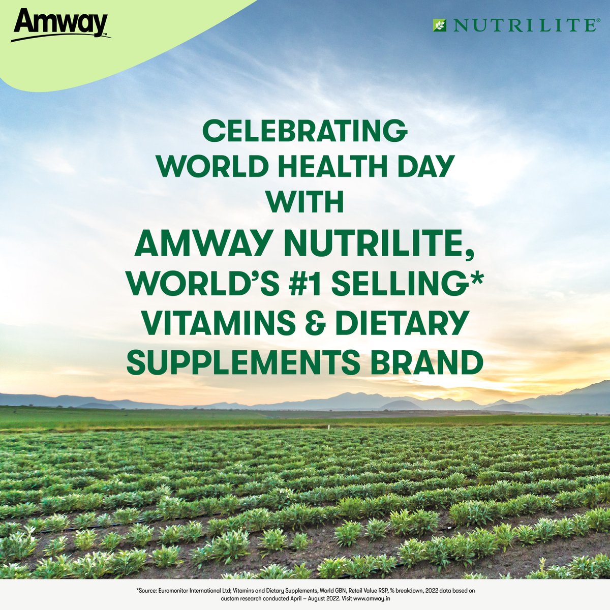 amwayindia's tweet image. The goodness of nature sourced straight from our organic farms to your home.
This World Health Day support your health and nutrition with Amway Nutrilite, bringing the best of Nature and Science!
#Worldhealthday #Nutrilite
