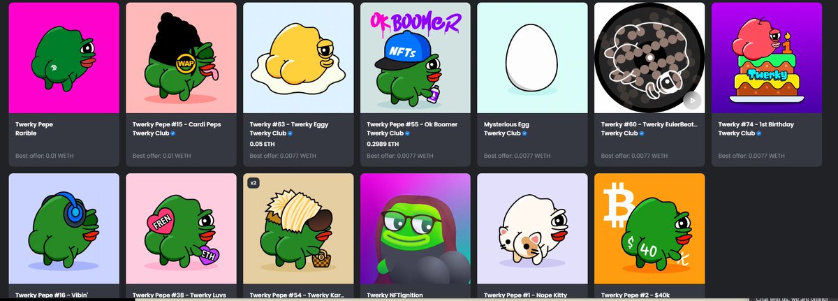 <a href="/Aelio33/">Aelio 👑</a> Created by the artist behind Twerky Club, still probably my favorite collection even after all these years. <a href="/TwerkyClub/">twerky.eth | NFTs ✹</a> 
Check them in action cus they do twerk lols